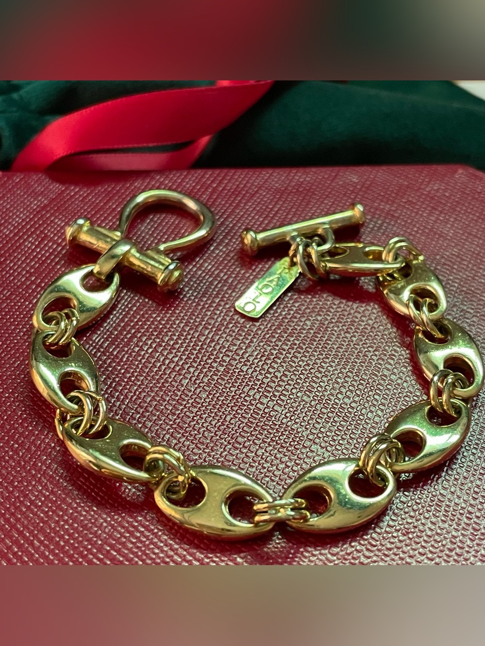 Gucci Link Bracelet Horse Bit Clasp by Paolo Gucci Made in Italy